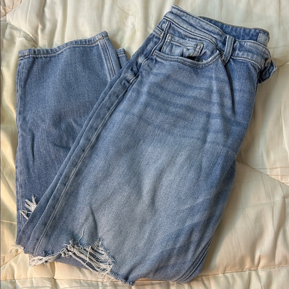 KanCan Light Blue Distressed Ankle Jeans